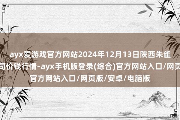 ayx爱游戏官方网站2024年12月13日陕西朱雀实业集团有限公司价钱行情-ayx手机版登录(综合)官方网站入口/网页版/安卓/电脑版