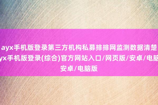 ayx手机版登录第三方机构私募排排网监测数据清楚-ayx手机版登录(综合)官方网站入口/网页版/安卓/电脑版