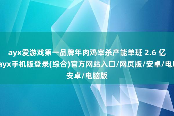 ayx爱游戏第一品牌年肉鸡宰杀产能单班 2.6 亿只-ayx手机版登录(综合)官方网站入口/网页版/安卓/电脑版