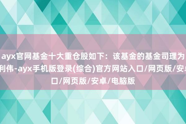 ayx官网基金十大重仓股如下：该基金的基金司理为王琳、茅利伟-ayx手机版登录(综合)官方网站入口/网页版/安卓/电脑版