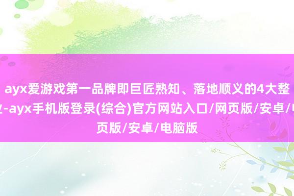 ayx爱游戏第一品牌即巨匠熟知、落地顺义的4大整车企业-ayx手机版登录(综合)官方网站入口/网页版/安卓/电脑版