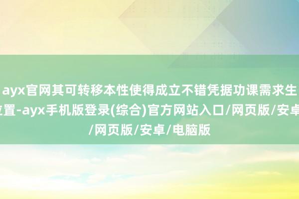 ayx官网其可转移本性使得成立不错凭据功课需求生动调治位置-ayx手机版登录(综合)官方网站入口/网页版/安卓/电脑版