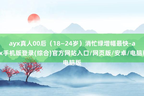 ayx真人00后（18—24岁）消忙绿增幅最快-ayx手机版登录(综合)官方网站入口/网页版/安卓/电脑版