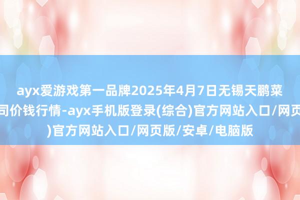ayx爱游戏第一品牌2025年4月7日无锡天鹏菜篮子工程有限公司价钱行情-ayx手机版登录(综合)官方网站入口/网页版/安卓/电脑版